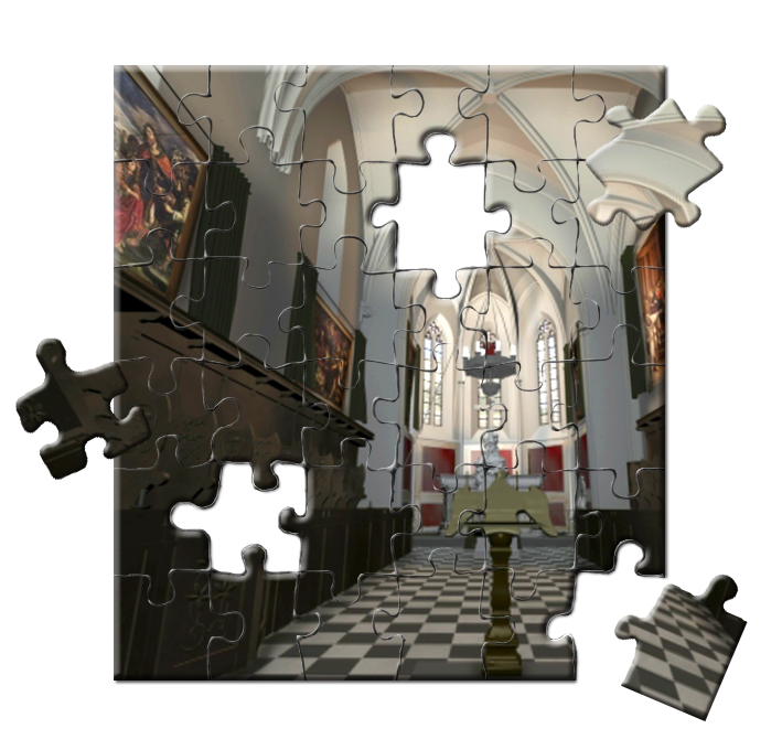 puzzle reconstruction de l’église en 3D UMR / MAP